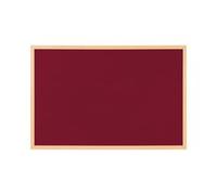 Bi-Office Earth Prime Felt Notice Board Oak MDF 180x120cm Burgundy