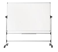 Bi-Office Earth - Revolving Whiteboard, Magnetic Enamel, Mobile Board with Aluminium Frame, 120 x 90 cm