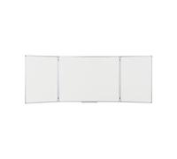 Bi-Office Earth Trio Magnetic Whiteboard, 90 x 60 cm (Closed), Lacquered Steel Surface, Aluminium Maya Frame