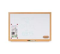 Bi-Office Earth Whiteboard Wall Mounted Magnetic Ceramic Single Sided 90 (W) x 60 (H) cm