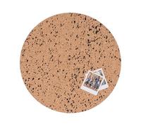Bi-Office Eco Cork Board Round 45 x 45 cm, Double-Face with EVA Black, Frameless, Natural Colour, Textured Finish