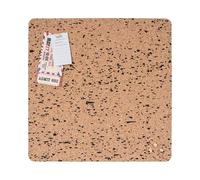 Bi-Office Eco Frameless Cork Board Double-Sided Cork with EVA Black Square 45 x 45 cm