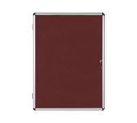 Bi-Office Enclore Display Case Burgundy Felt Acrylic Aluminium 15xA4