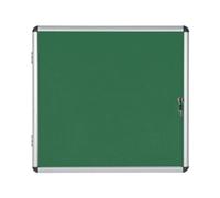 Bi-Office Enclore Display Case Green Felt Acrylic Aluminium 15xA4