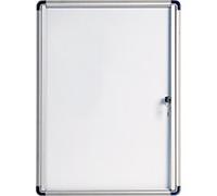 Bi-Office Enclore Indoor Budget Lockable Notice Board Magnetic 3 x A4 Wall Mounted Lockable 73.5 (W) x 35.7 (H) cm White