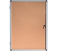 Bi-Office Display Case Enclore, Cork Surface, Acrylic Door, Aluminium Frame, 72 x 98.1 cm (9X A4)