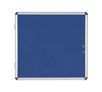 Bi-Office Display Case Enclore, Blue Felt, Aluminium Frame, 72 x 67 cm (6xA4)