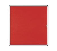Bi-Office Enclore Lockable Board Red Fe