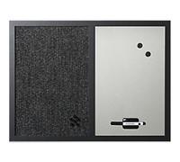 Bi-Office Essentials Notice Board Felt 90 (W) x 60 (H) cm Black, Silver