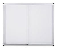 Bi-Office Exhibit Indoor Lockable Notice Board Magnetic 8 x A4 Wall Mounted Lockable 96.7 (W) x 70.6 (H) cm White