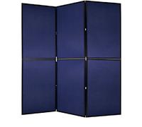 Bi-Office Exhibition System Display Board Floor Standing 6 Panels Felt 600 (W) x 900 (H) mm Blue, Grey DSP330516