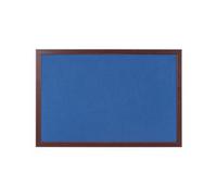 Bi-Office Earth-It Blue Felt Noticeboard Cherry Wood Frame 600x900mm