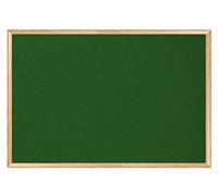BI-OFFICE Felt Earth-it Executive - Oak Frame Table Top 900 x 600 mm, Green