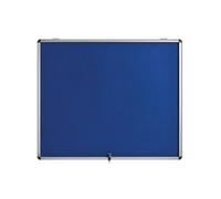 Bi-Office Display Case Enclore Top Hinged Fire Retardant, Blue Felt, Aluminium Frame, 136 x 95,3 cm (18xA4)