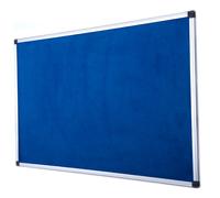 Bi-Office Fire Retardant Notice Board insert notice board Indoor Blue Aluminium