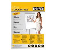 Bi-Office Flipchart Pad, Plain, 40 Sheets - 60 gr/m², A1 [Pack of 5]
