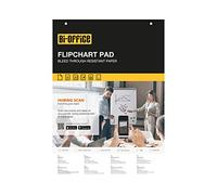 Bi-Office Flipchart Easel Pad, Plain, 20 Sheets - 60 gr/m² Paper, A1