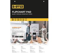 Bi-Office Flipchart Pad, Gridded, 40 sheets - 60 gr/m² paper, A1 [Pack of 5]