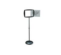 Bi-Office Floor Safety Sign, Magnetic Horizontal Rectangle, Drywipe Surface, Black, Adjustable, 27 x 47 cm
