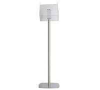 Bi-Office Free Standing Leaflet Holder, Aluminium and Acrylic, A4 Format, Height: 140 cm
