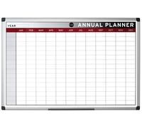 Bi-Office Monthly Annual Planner Magnetic 90 (W) x 60 (H) cm Multicolour