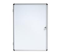 Bi-Office Magnetic Display Case Enclore, Lacquered Steel Surface, Acrylic Door, Aluminium Frame, 72 x 98.1 cm (9X A4), White