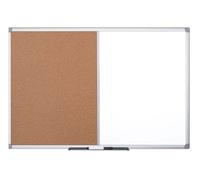 Bi-Office Combination Board Maya, Cork/Magnetic, Aluminium Frame, 180 x 120 cm