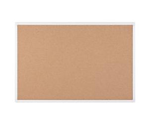 Bi-Office Maya Cork Noticeboard Wall Mounted 90 (W) x 2.5 (D) x 60 (H) cm Aluminium Beige