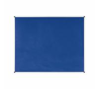 Bi-Office Maya Felt Notice Board, Blue Felt Surface, Aluminium Frame, 1500 x 1200 mm