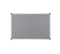 Bi-Office Notice Board Fire Retardant,Grey Felt, Maya Aluminium Frame, 90 x 60 cm