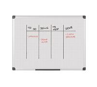 Bi-Office Maya Gridded Magnetic Aluminium Framed Whiteboard 60x45cm