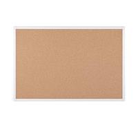 Bi-Office Mayan White Aluminum Frame Cork Notice Board, 60cm x 45cm