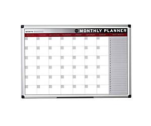 Bi-Office Monthly Planner Magnetic 90 (W) x 60 (H) cm Multicolour