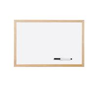 Bi-Office MP03001010 Whiteboard Budget, Wood Frame, 60 x 40 cm