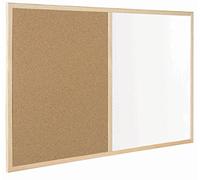 Bi-Office Budget Wood Frame Combo Board 60x40cm