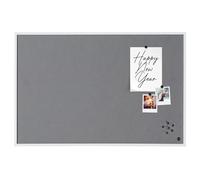 Bi-Office New Basic Grey Felt, 89 x 59 cm, White Pine Frame