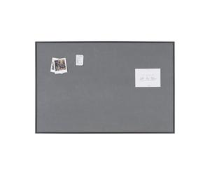 Bi-Office New Basic Grey Felt Notice Board, 39 x 29 cm, Black Pine Frame