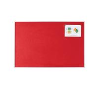 Bi-Office New Generation Red Felt Notice Board, 90 x 60 cm, Aluminium Frame