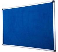 Bi-Office Notice Board Fire Retardant Fabric Alumimium Frame W1200xH900mm Blue Ref SA0501170