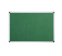 Bi-Office Notice Board Fire Retardant, Green Felt, Maya Aluminium Frame, 240 x 120 cm