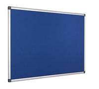 Bi-Office Notice Board Maya, Blue Felt, Aluminium Frame, 120 x 90 cm