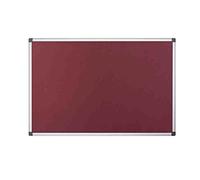 Bi-Office Notice Board Maya, Burgundy Felt, Aluminium Frame, 120 x 120 cm