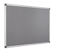 Bi-Office Notice Board Maya, Grey Felt, Aluminium Frame, 120 x 90 cm