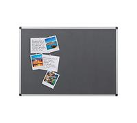 Bi-Office Notice Board Maya, Grey Felt Surface, Aluminium Frame, 90 x 60 cm