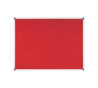 Bi-Office Notice Board Maya – Non-Magnetic Red Felt, Aluminium Frame, 120 x 90 cm