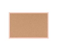 Bi-Office Pastel Cork Noticeboard Salmon Frame 600x400mm MC030011991