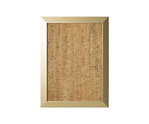 Bi-Office Positive Flow Cork Lacquered Steel Noticeboard Magnetic 60 (W) x 1.9 (D) x 45 (H) cm Gold