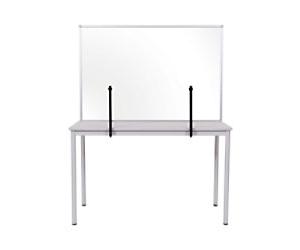 Bi-Office Protective Screen Acrylic, Aluminium 1,040 (W) x 700 (H) mm Desk Mounted Maya