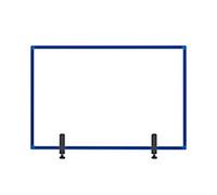 Bi-Office Protective Screen Aluminium, Tempered Glass 1,040 (W) x 700 (H) mm Desk Mounted
