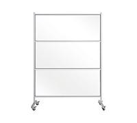 Bi-Office Protective Screen Aluminium, Tempered Glass 1,200 (W) x 1,800 (H) mm Transparent Mobile Stand